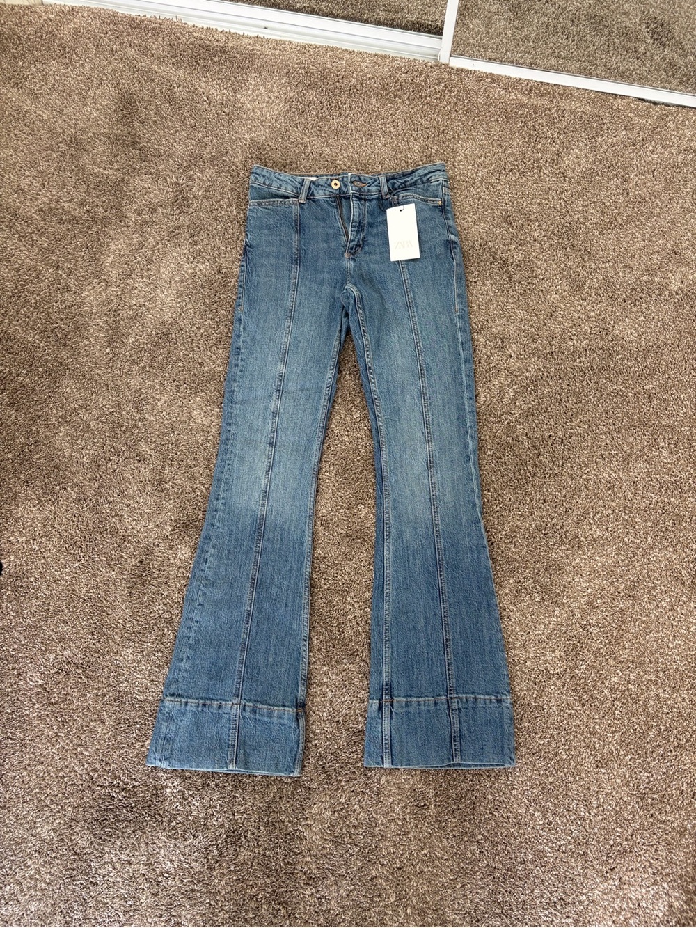 Zara Light Blue Flared Jeans